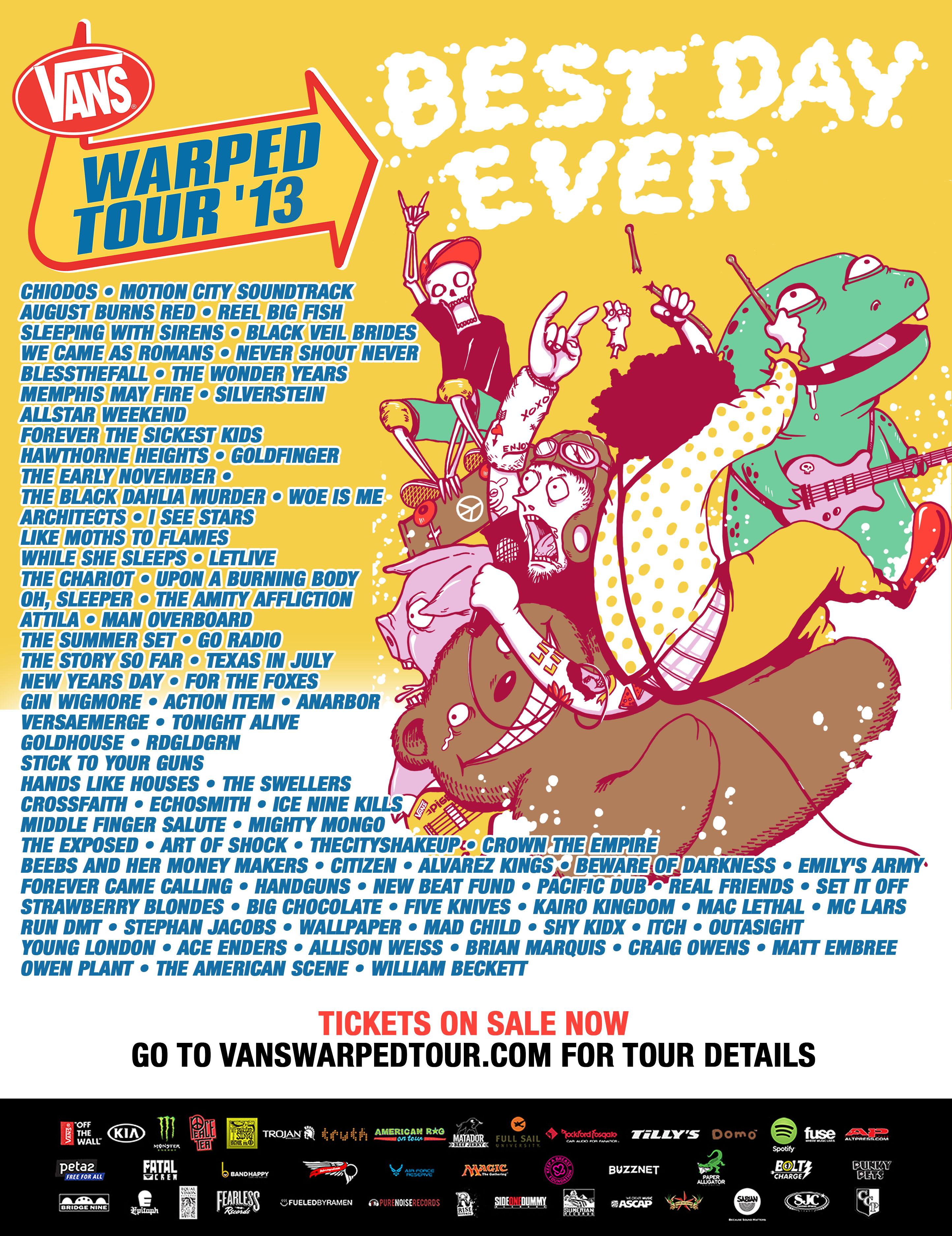 VANS WARPED TOUR Announces Attractions And Activities